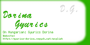 dorina gyurics business card